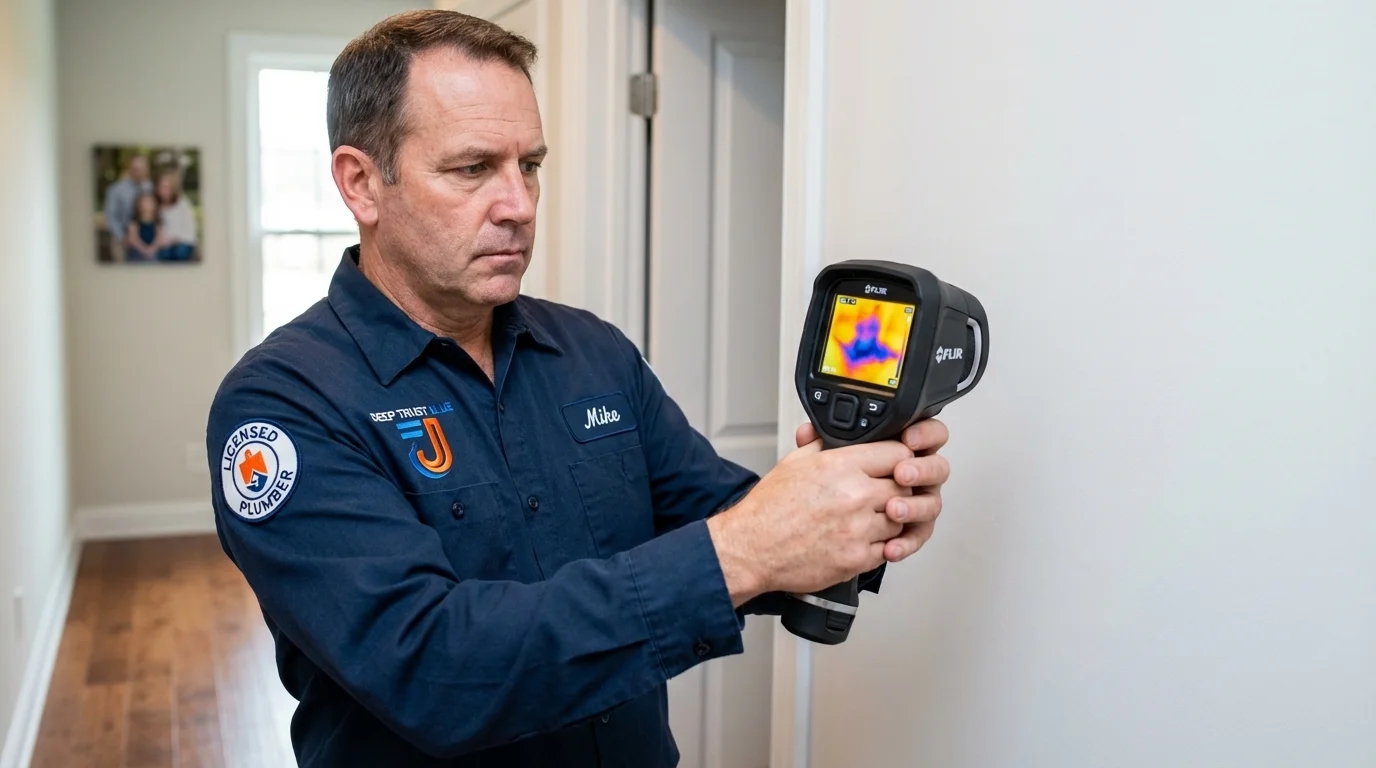Thermal imaging leak detection by Johns Plumbing LLC in Riverdale